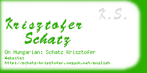 krisztofer schatz business card